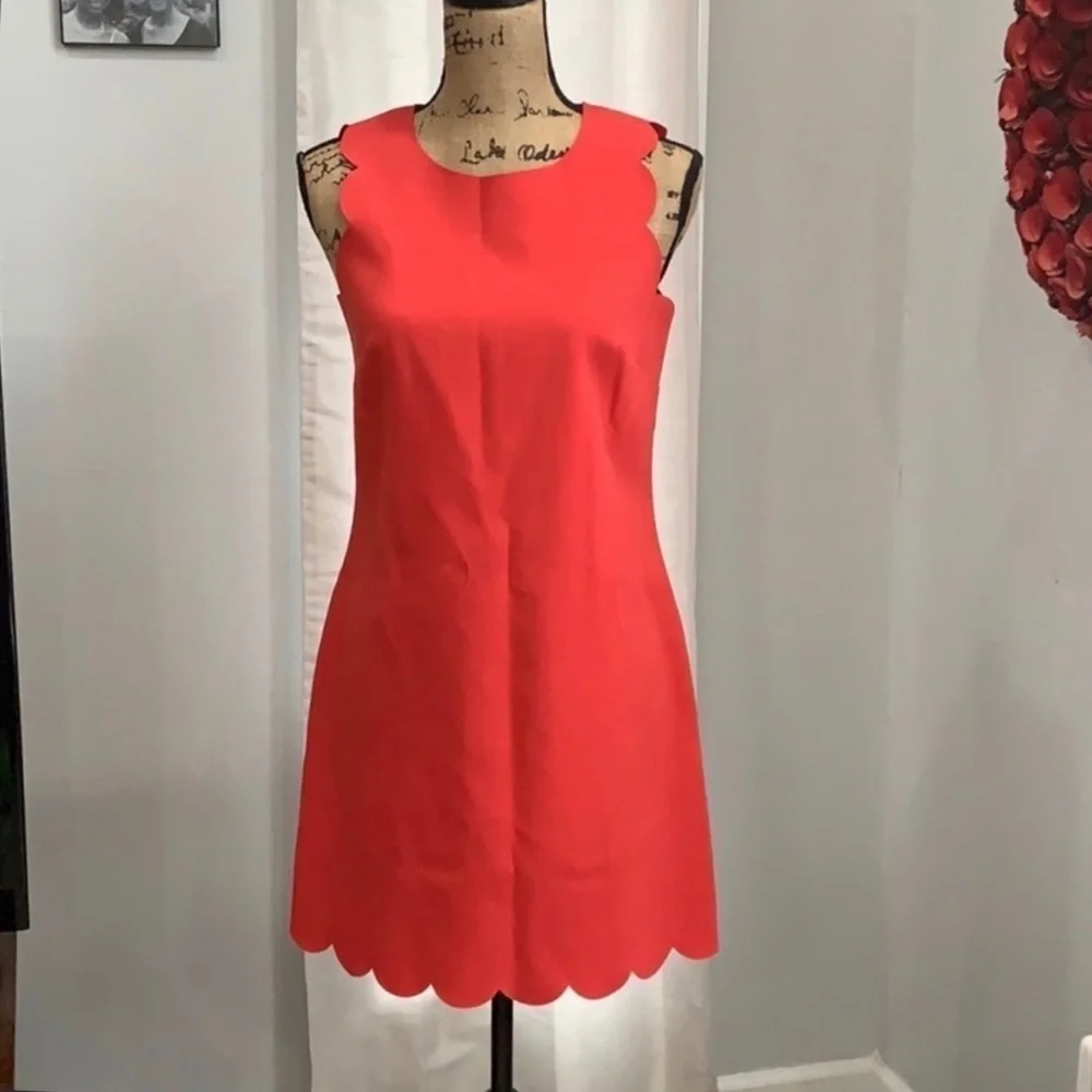 J. Crew pink scalloped dress size 2